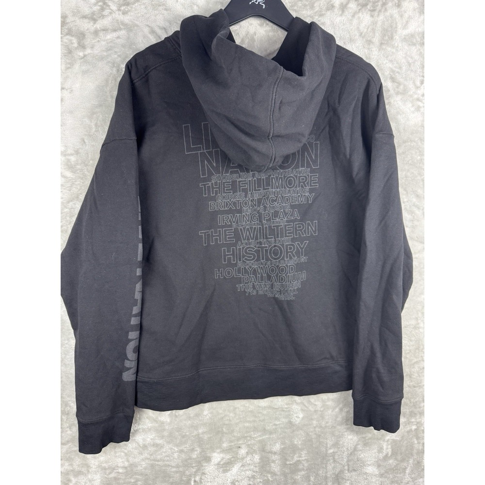 James Perse Pullover Hoodie Black Live Nation Graphic Mens Size 4 USA Cotton